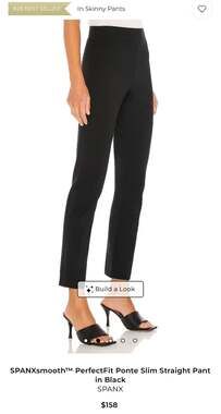 SPANX Women's Black The Perfect Pant Straight Leg Dress Pants Size Large